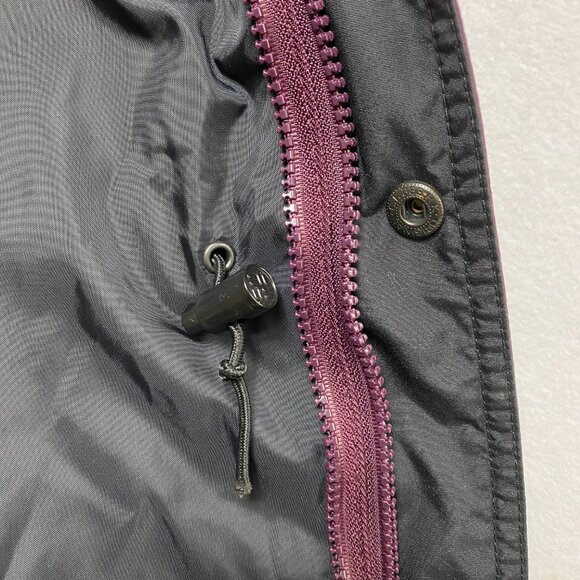 Vintage Columbia Rain Jacket Mens XL Maroon Long Hooded Double Zipper 90s - Picture 8 of 13